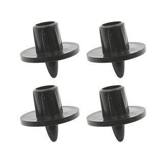 ProPlus Tentpuntdop - kunststof - Ø 19 mm - zwart - 4 stuks