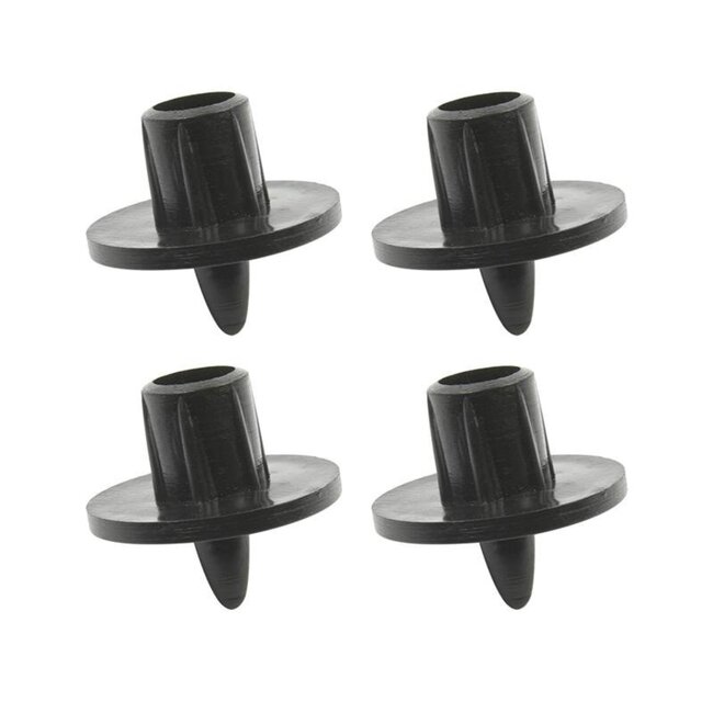 ProPlus Tentpuntdop - kunststof - Ø 19 mm - zwart - 4 stuks