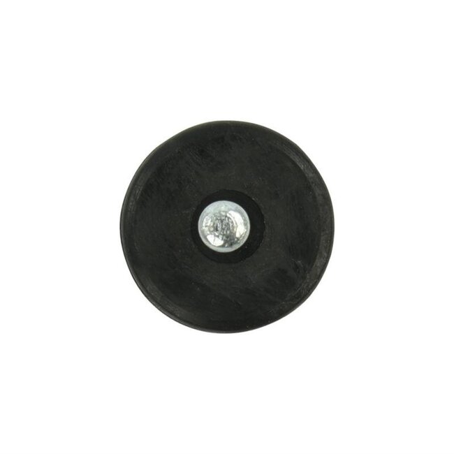 ProPlus Tentstokdop - boventop met pin - Ø 25 mm - set van 4 stuks - zwart/zilver