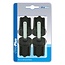 ProPlus Tentstokdop - boventop met pin - Ø 25 mm - set van 4 stuks - zwart/zilver