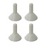 ProPlus Regenkapjes voor tentstokken - Ø 30 mm - kunststof - wit - 4 stuks