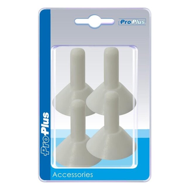 ProPlus Regenkapjes voor tentstokken - Ø 30 mm - kunststof - wit - 4 stuks