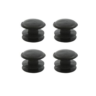 ProPlus Tentdoppen - Kunststof - Ø 22 mm - Zwart - 4 stuks
