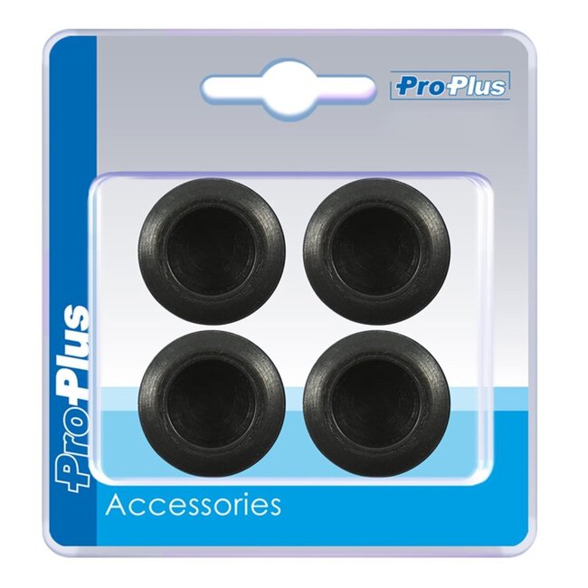 ProPlus Onderdoppen - Kunststof - Ø 25 mm - Zwart - Set van 4