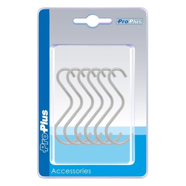 ProPlus Tentkapstok - S-haken - Ø 3 mm - 7,5 cm - 6 stuks