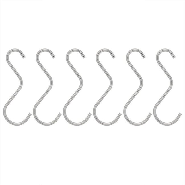 ProPlus Tentkapstok - S-haken - Ø 3 mm - 7,5 cm - 6 stuks