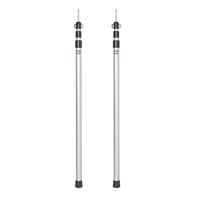 ProPlus Telescopische tentstok - aluminium - 93 t/m 230 cm - set van 2
