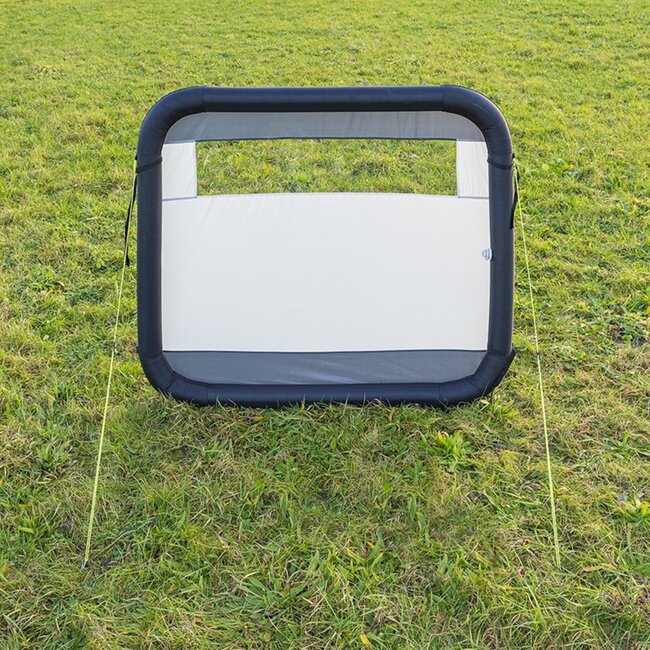 ProPlus Opblaasbaar windscherm - 160 x 140 cm - 150D polyester - Inclusief draagtas en haringen