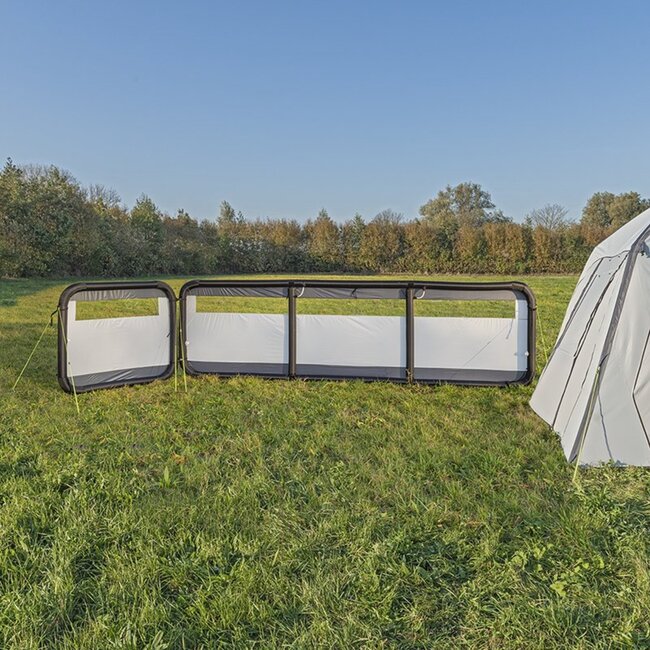 ProPlus Opblaasbaar windscherm - 160 x 140 cm - 150D polyester - Inclusief draagtas en haringen