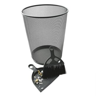 ProPlus Compacte stoffer en blik set - 17 x 19,5 cm - Grijs/Zwart - Ideaal voor kamperen ProPlus Compacte stoffer en blik set - 17 x 19,5 cm - Grijs/Zwart - Ideaal voor kamperen