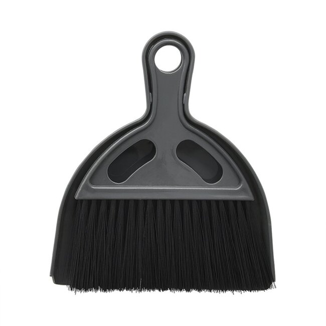 ProPlus Compacte stoffer en blik set - 17 x 19,5 cm - Grijs/Zwart - Ideaal voor kamperen