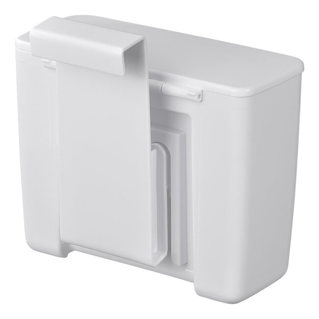 ProPlus Afvalbak met deksel - 1,25 liter - voor caravan en camper - wit - 16 cm hoog