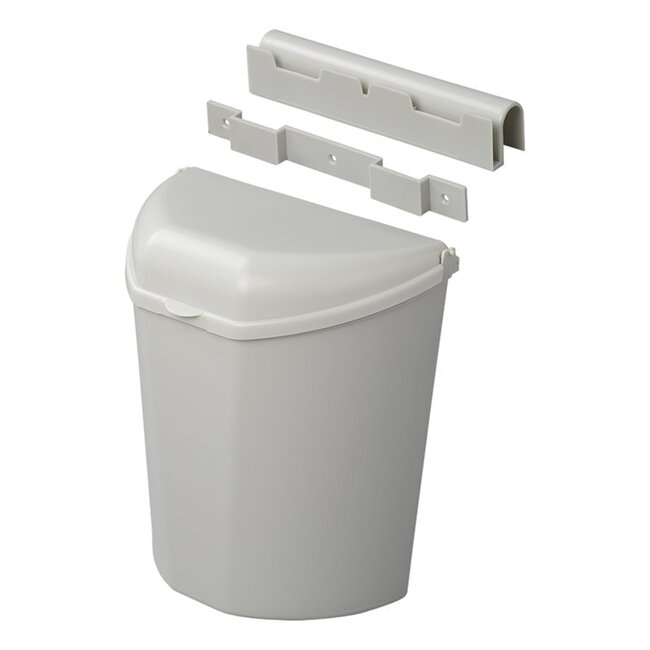 ProPlus Afvalbak met deksel - 6 liter - grijs - ideaal voor caravan en camper