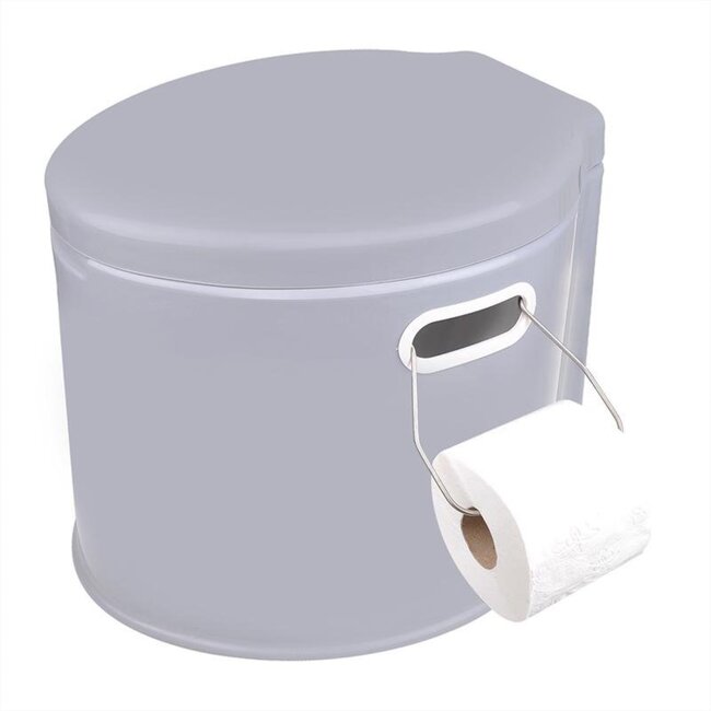 ProPlus Draagbaar campingtoilet - 7 liter - lichtgewicht - grijs