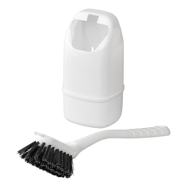 ProPlus Mini wc-borstel met houder - wit - compact en makkelijk te reinigen - ideaal voor caravan en camper