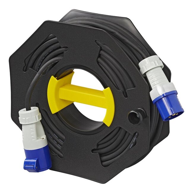 ProPlus Compacte kabelhaspel - 33 x 33 cm - 360 graden draaiknop - multifunctioneel