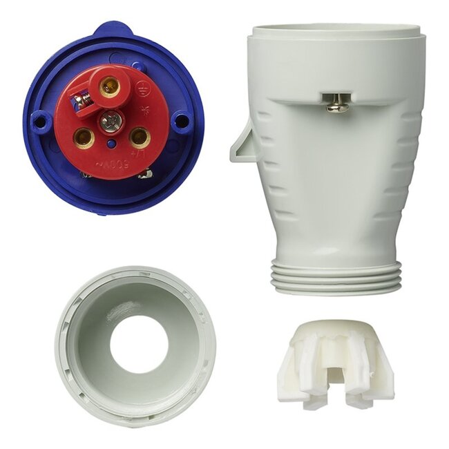 ProPlus Stekker - 16 Ampère - IP44 - 3-polig - 230 Volt - Blauw/Wit