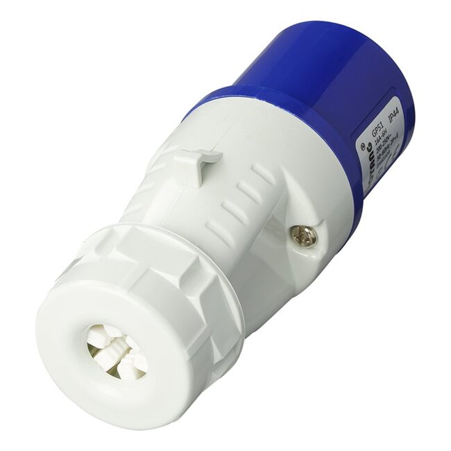 ProPlus Stekker - 16 Ampère - IP44 - 3-polig - 230 Volt - Blauw/Wit