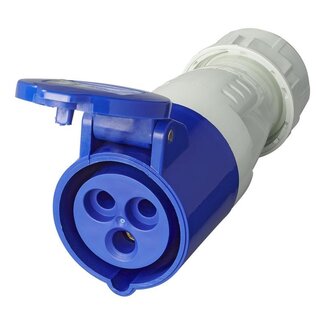 ProPlus Contrastekker - 16 Ampère - IP44 - 230 Volt - 3-polig - Blauw/Wit
