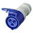 ProPlus Contrastekker - 16 Ampère - IP44 - 230 Volt - 3-polig - Blauw/Wit