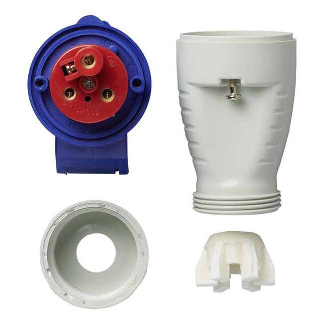 ProPlus Contrastekker - 16 Ampère - IP44 - 230 Volt - 3-polig - Blauw/Wit