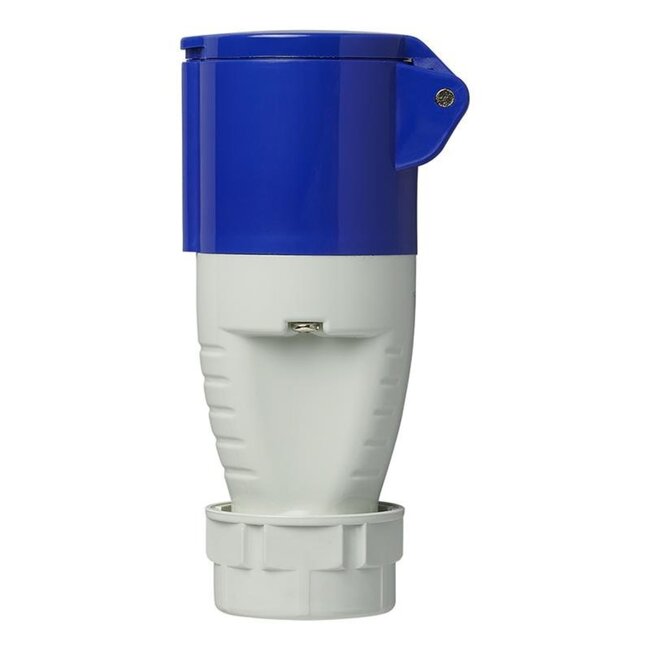 ProPlus Contrastekker - 16 Ampère - IP44 - 230 Volt - 3-polig - Blauw/Wit