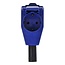 ProPlus Haakse CEE contrastekker met stopcontact - 16A - IP44 - 230V - 3-polig - blauw/wit