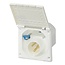 ProPlus Vierkante wandinvoerdoos - 16A - 230V - IP44 - wit - 105x105 mm - afsluitbare deksel