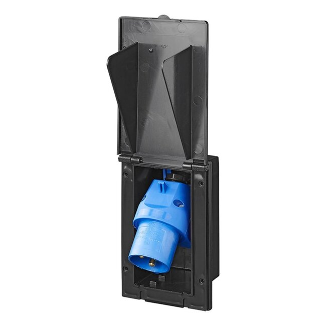 ProPlus Rechthoekige wandinvoerdoos - 160 x 100 mm - 16A - IP44 - 230V - 3-polig - zwart