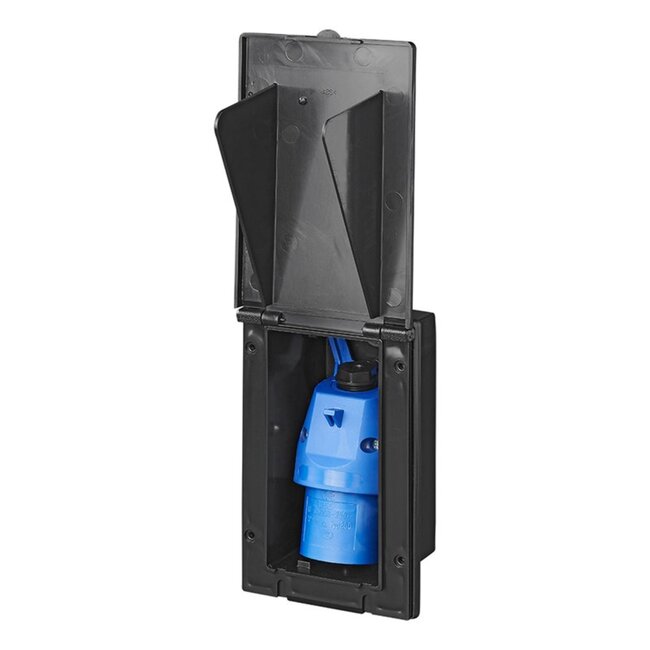 ProPlus Rechthoekige wandinvoerdoos - 160 x 100 mm - 16A - IP44 - 230V - 3-polig - zwart