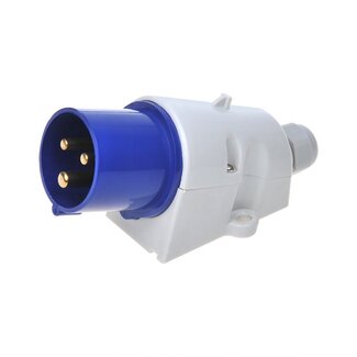 ProPlus Wandstekker - 3-polig - IP44 - 16A - 230V - Blauw/Wit