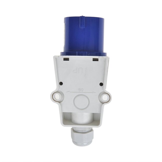 ProPlus Wandstekker - 3-polig - IP44 - 16A - 230V - Blauw/Wit