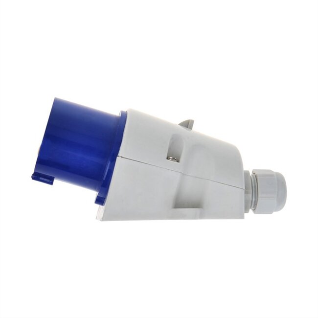 ProPlus Wandstekker - 3-polig - IP44 - 16A - 230V - Blauw/Wit