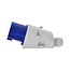 ProPlus Wandstekker - 3-polig - IP44 - 16A - 230V - Blauw/Wit