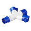 ProPlus 3-weg splitter - 16A - IP44 - 230V - slagvast kunststof - blauw/wit