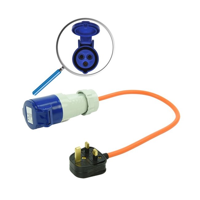 ProPlus Verloopkabel - 40 cm - UK stekker naar CEE - 3 x 1.5 mm² - IP44