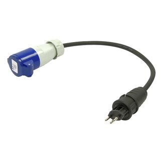 Pro Plus Verloopkabel- 40 cm - 3 x 1.5 mm2 - van Zwitserse Stekker naar CEE