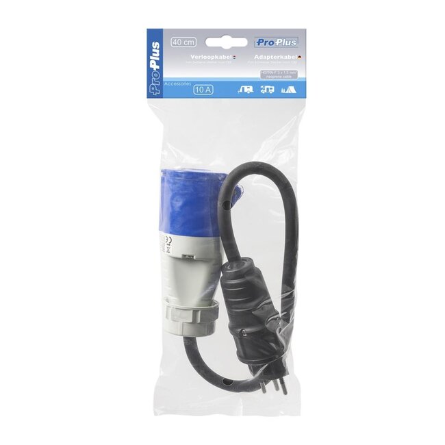 ProPlus Verloopkabel - Zwitserse stekker naar CEE - 40 cm - IP44 - 3 x 1.5 mm²
