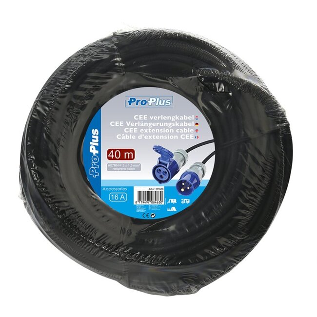 ProPlus Verlengkabel - 40 meter - Neopreen - 3 x 1.5 mm² - IP44