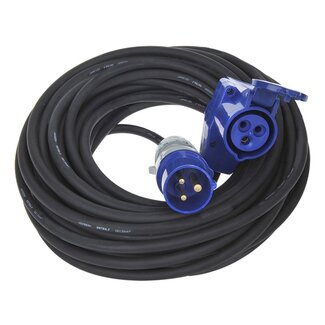 Pro Plus CEE Verlengkabel - 10 meter - 3 x 1.5 mm2 - met Haakse Contrastekker en Schuko Stopcontact