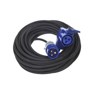 Pro Plus CEE Verlengkabel - 20 meter - 3 x 1.5 mm2 - met Haakse Contrastekker en Schuko Stopcontact