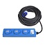 ProPlus Stekkerdoos - 3-weg Schuko - 5 meter - IP44 - Neopreen kabel