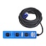 ProPlus Stekkerdoos - 3-weg Schuko - 5 meter - IP44 - Neopreen kabel
