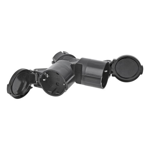 Pro Plus Schuko Stekker - Duo Splitter - Kunststof - 230 Volt - Zwart Pro Plus Schuko Stekker - Duo Splitter - Kunststof - 230 Volt - Zwart