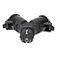 ProPlus Schuko stekker - duo splitter - 230V - zwart - IP44