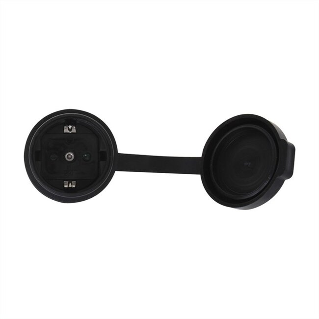 ProPlus Schuko contrastekker - kunststof - 230V - zwart - IP44