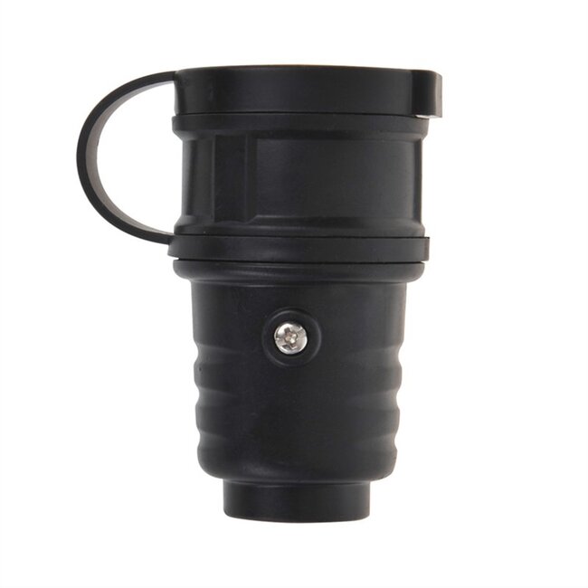 ProPlus Schuko contrastekker - kunststof - 230V - zwart - IP44