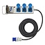 ProPlus Tent-/vouwwagen stekkerdoos - 10 meter - 3 stopcontacten - MCCB - ALS