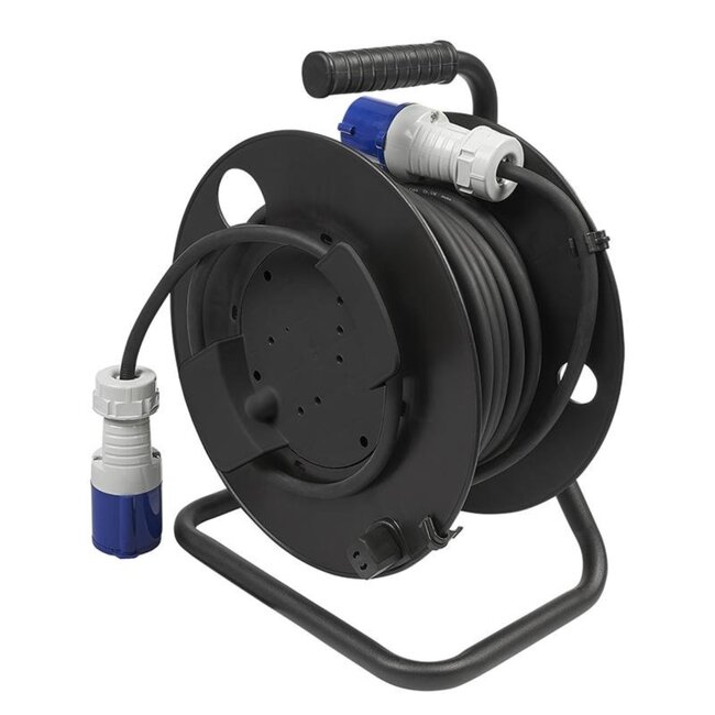 ProPlus Multifunctionele kabelhaspel - lichtgewicht - geschikt voor CEE-verlengkabel - zwart