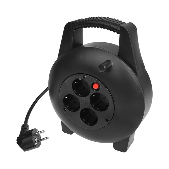 ProPlus Kabelhaspel - 4 aansluitingen - 15 meter - met stroomonderbreker - voor binnengebruik